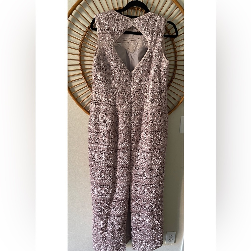 JS Collections Cutout Back Soutache Gown in Pink Sz 14 - Picture 3 of 16